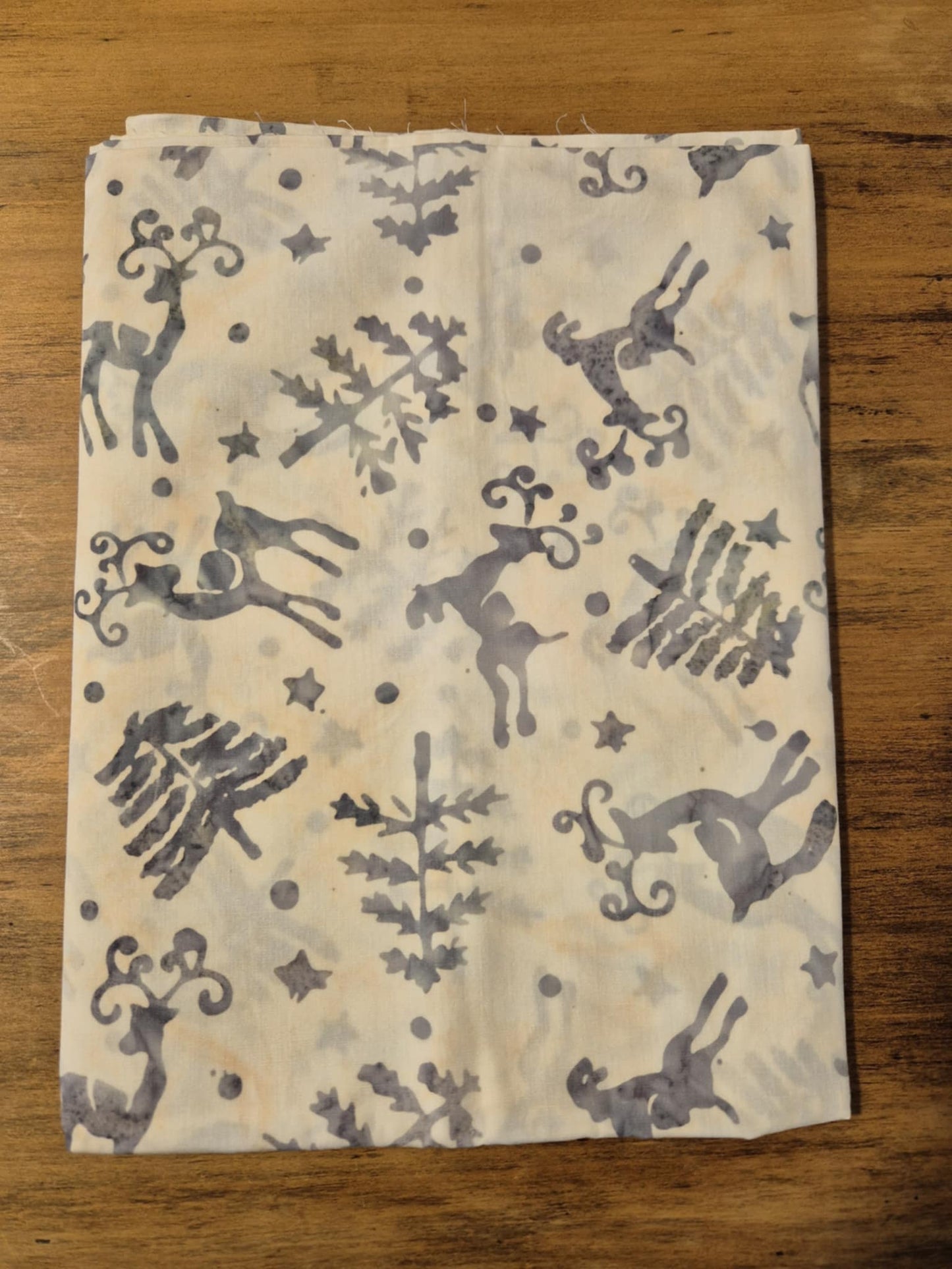 1m Christmas Batik - White Reindeer