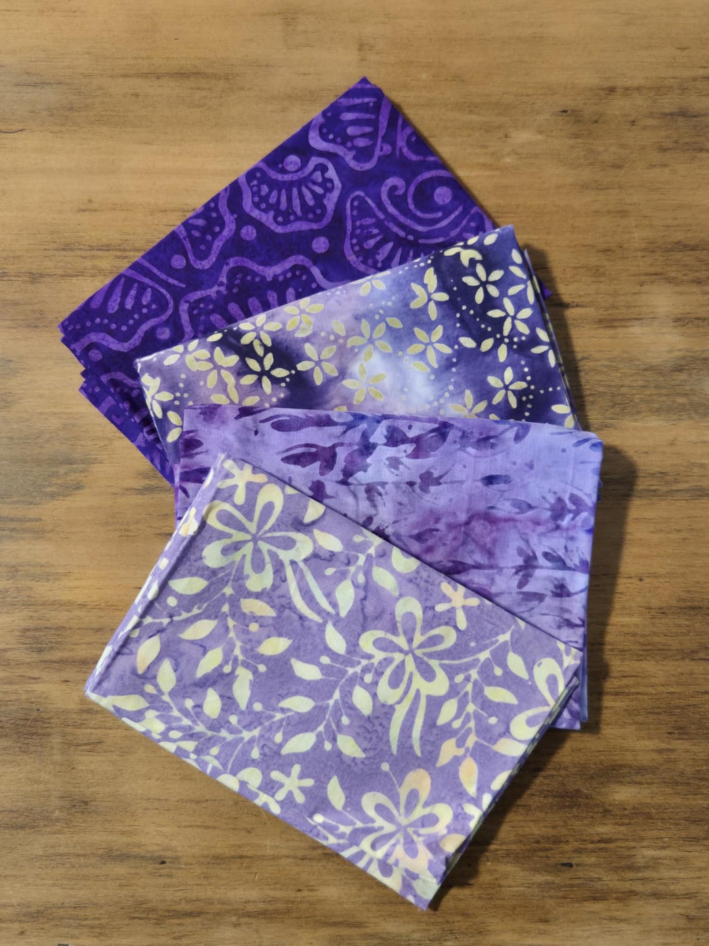 4 Pack Fat Quarters - Purple