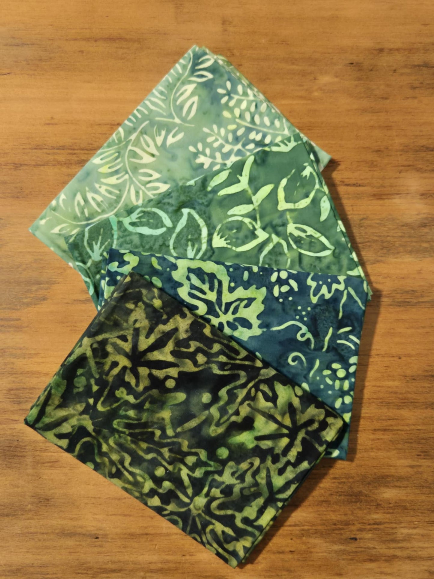 4 Pack Fat Quarters - Green