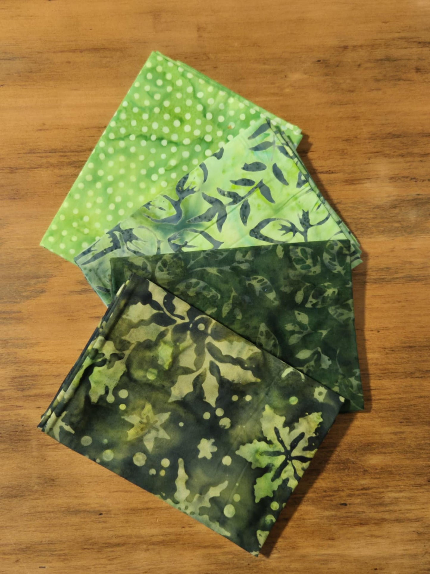 4 Pack Fat Quarters - Green