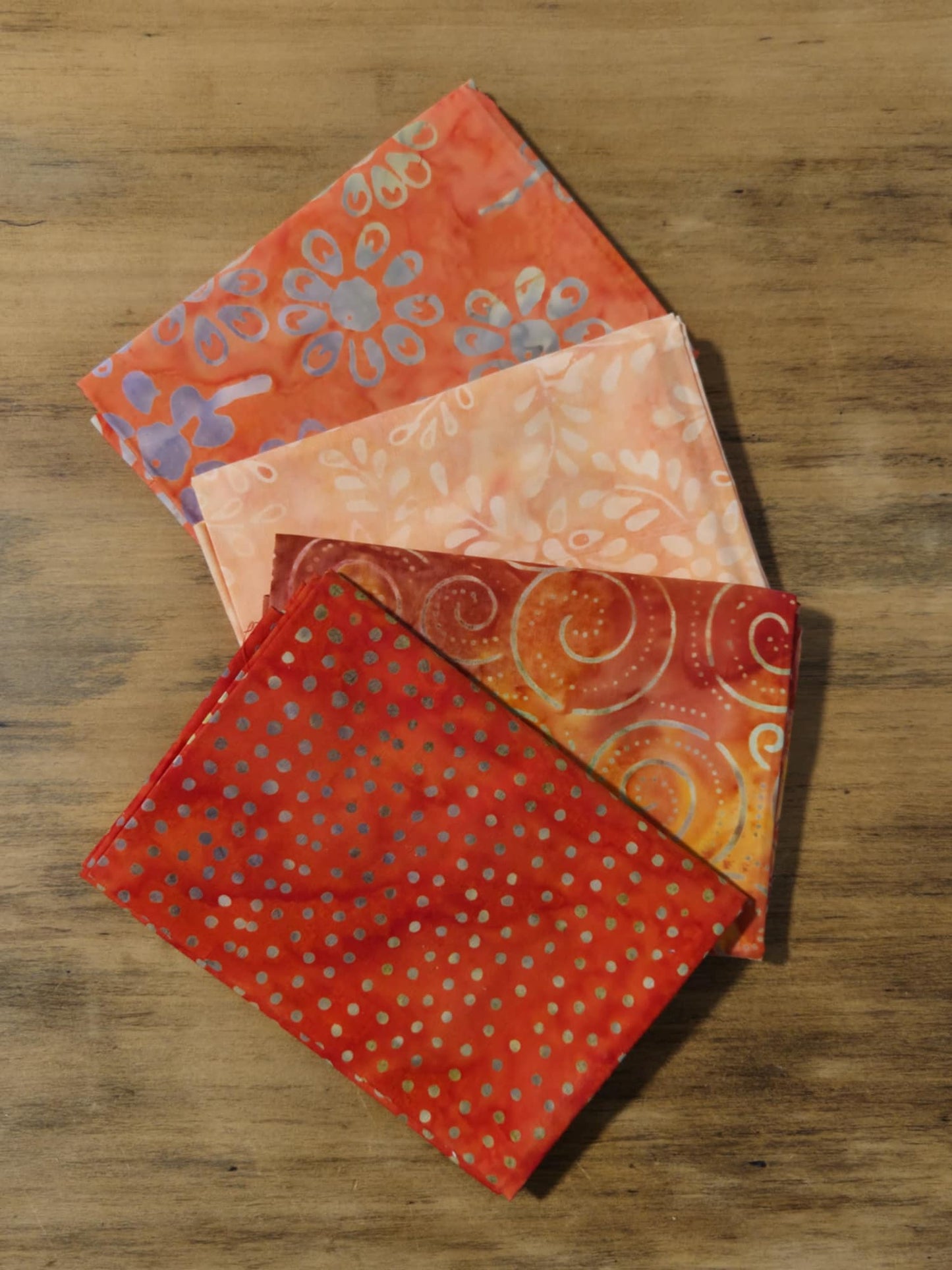 4 Pack Fat Quarters - Orange