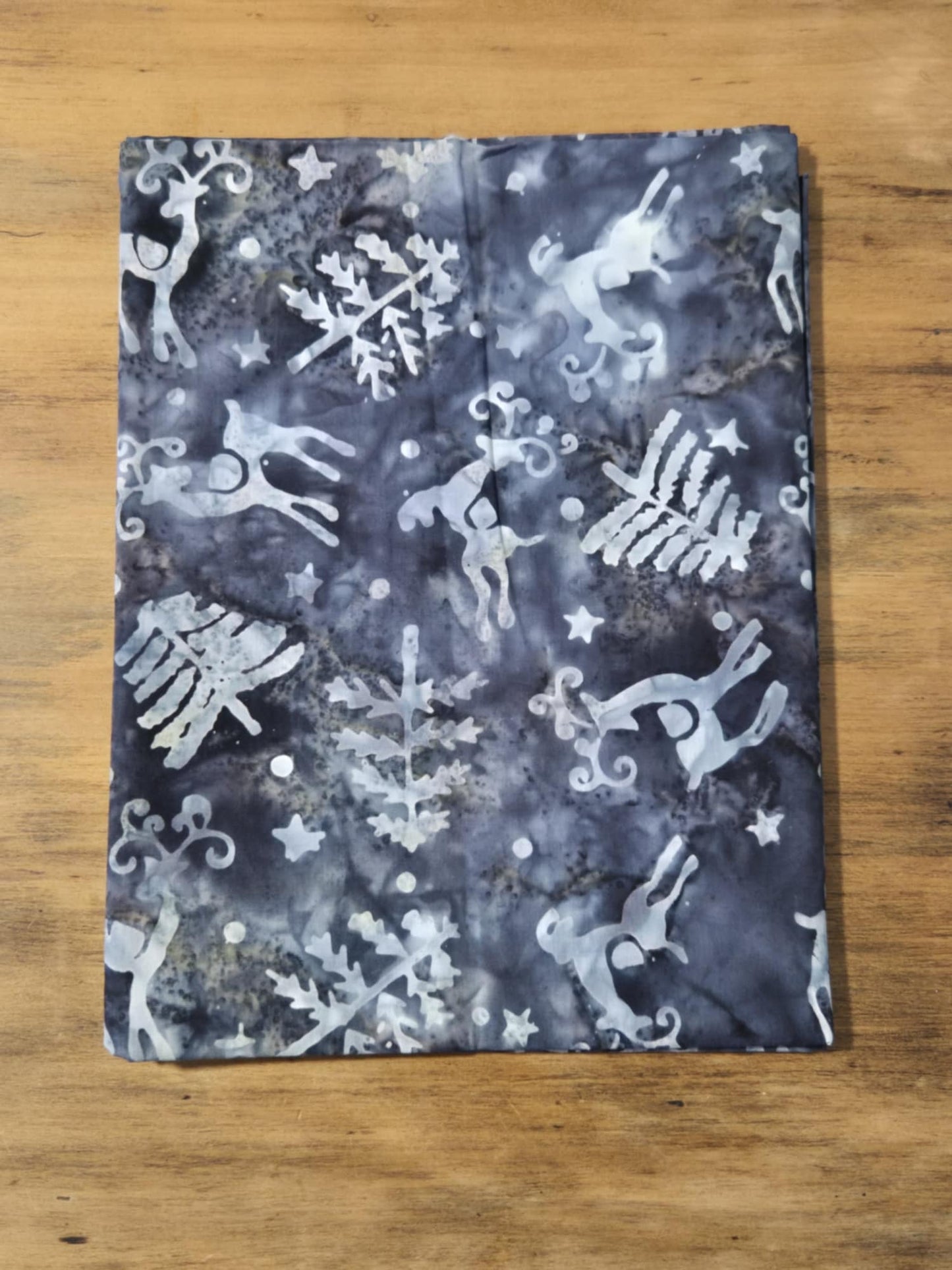 1m Christmas Batik - Grey Reindeer