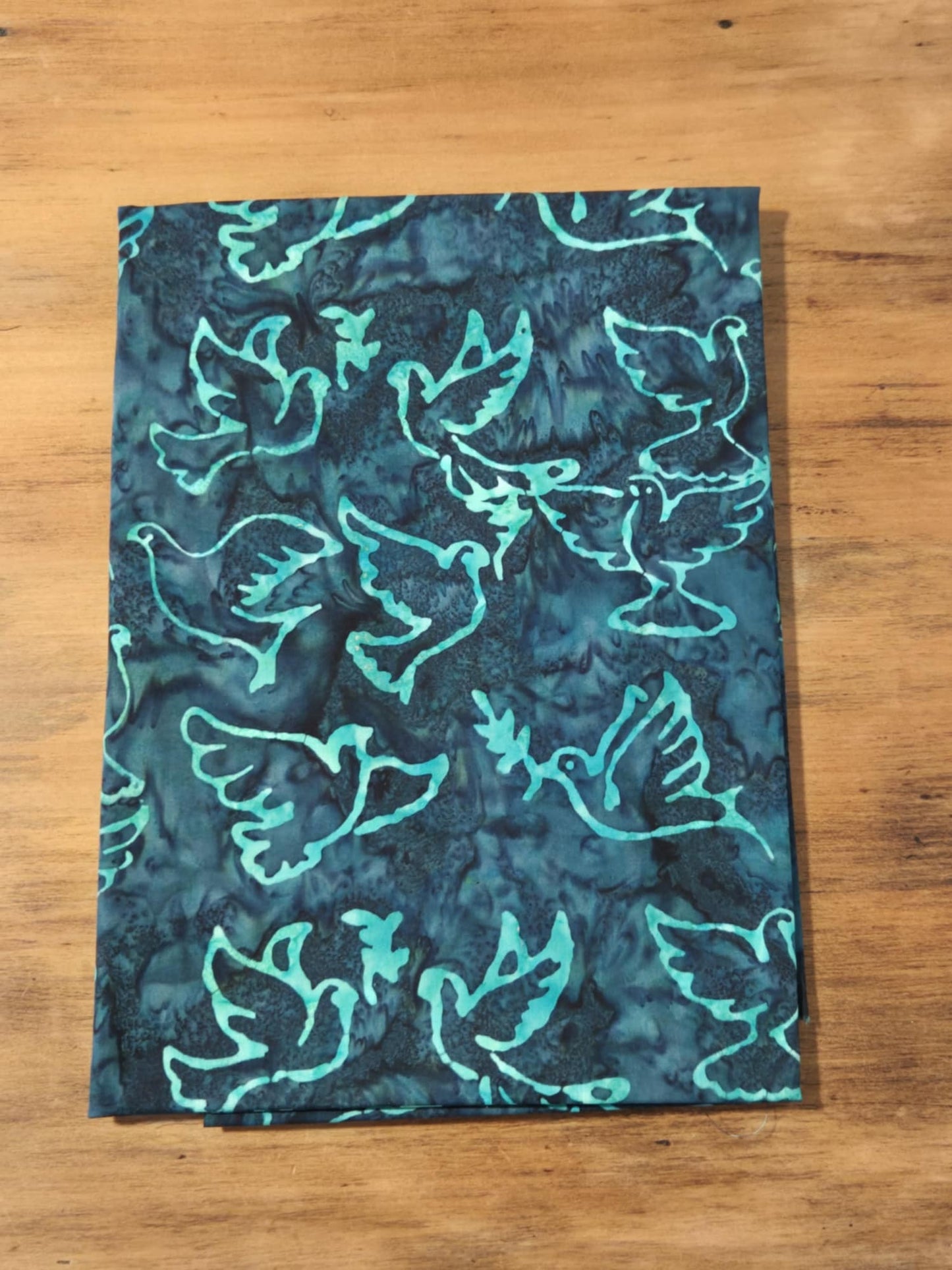 1m Christmas Batik - Green Doves