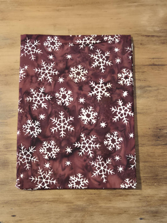 1m Christmas Batik - Brown Snowflake