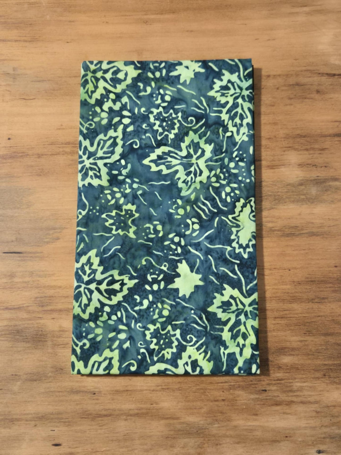 1m Christmas Batik - Green Leaves