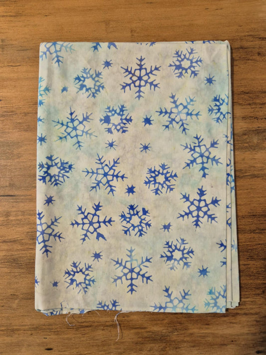 1m Christmas Batik - White Snowflake